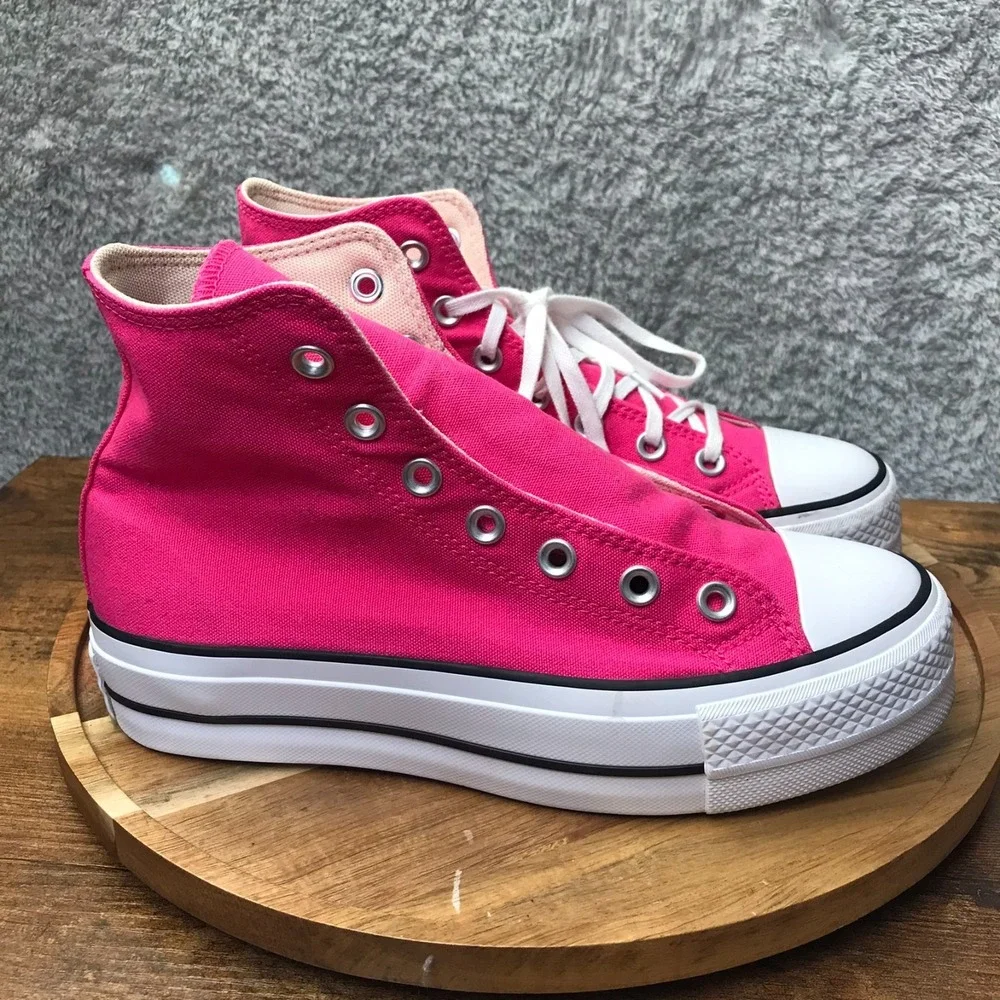 Converse Chuck Taylor All Star Lift Platform Hi Top Sneakers Womens 7.5 Hot Pink